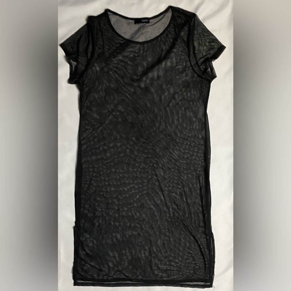 Midi-length Mesh T-shirt Dress